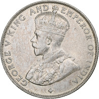 Établissements Des Détroits, George V, 50 Cents, 1920, Bombay, Argent, TTB - Colonias