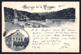Lithographie Verviers, Barrage De La Gileppe, Cafe-Restaurant Victor Vroomen  - Verviers