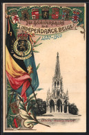 Passepartout-Lithographie Brüssel / Bruxelles, 75. Anniversaire De L`Independance Belge 1905, Monument Léopold I.  - Brussels (City)