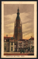 AK Breda, Visserstraat Met Toren  - Breda