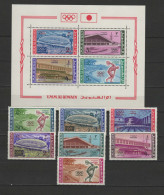 Umm Al Qiwain 1964 Olympic Games Tokyo Set Of 7 + S/s MNH - Verano 1964: Tokio