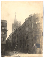 Fotografie Unbekannter Fotograf, Ansicht Ulm / Donau, Neuer Bau Nach Feuerwehr-Löscharbeiten Am 19.2.1924  - Berufe