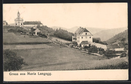 AK Maria Langegg, Panorama Mit Kirche  - Otros & Sin Clasificación