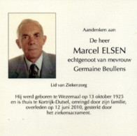 Marcel Elsen Geb Te Wezemaal Op 13 Okt 1925 Overl Te Kortrijk Dutsel Op 12 Juni 2010 - Otros & Sin Clasificación