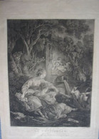 LITHOGRAPHIE DE BOUCHER GRAVEE PAR BONNEFOY 19ème LA CONFIDENCE - Sonstige & Ohne Zuordnung