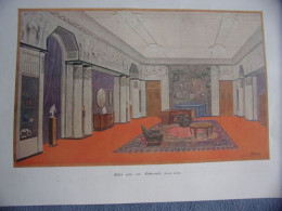 Planche Couleur 1924 Tiree De L' Illustration SALON POUR UNE AMBASSADE RAPIN ARCHITECTE - Arte