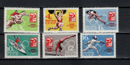 USSR Russia 1964 Olympic Games Tokyo, Equestrian, Weightlifting, Fencing, Athletics Etc. Set Of 6 MNH - Verano 1964: Tokio