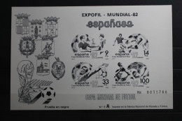 Spanien Block 25 Als Schwarzdruck Fußball WM 1982 #TI391 - Altri & Non Classificati
