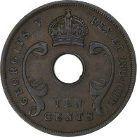 Afrique Orientale, George V, 10 Cents, 1928, Londres, Bronze, TTB, KM:19 - Kolonies