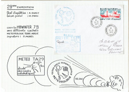 29e Expedition - Courrier MIDWINTER 79 Mission étude Des Vents Catabatiques - Signature Du Chef Météorologue P. MOREL - Storia Postale