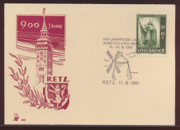 Österreich Retz Salzburg Dom Hl. Rupert EF 885 Aisstellung Windmühle Sonderkarte - Cartas & Documentos