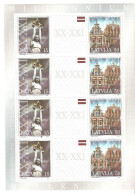 Latvia: Mint Sheetlet With Labels, Millennium Stamps, 2000, Mi#529-30, MNH - Letonia