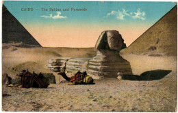 4.1.36 EGYPT, THE SPHINX AND PYRAMIDS, POSTCARD - Sfinge