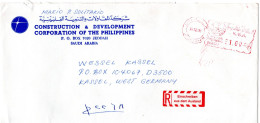 L79084 - Saudi-Arabien - 1981 - 1R Freistpl A R-Bf JEDDAH -> Westdeutschland, M Dt R-Aufkleber - Saudi Arabia