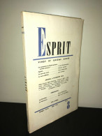 Revue ESPRIT N 8 Aout 1953 JOURNAL A PLUSIEURS VOIX Politique - Zonder Classificatie