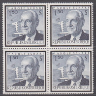 1965 , Tod Von Adolf Schärf ( Mi.Nr.: 1177 ) (2) 4-er Block Postfrisch ** - Nuevos