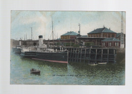 CPA - 62 - N°28 - Boulogne-sur-mer - La Gare Maritime - Colorisée - Circulée - Boulogne Sur Mer