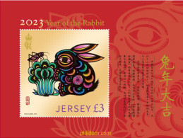 695105 MNH JERSEY 2023 AÑO LUNAR CHINO - AÑO DEL CONEJO - Jersey