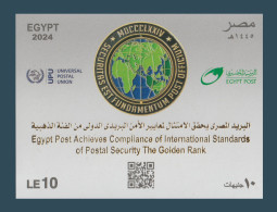 Egypt - 2024 - S/S - ( UPU - Egyptian Post & The Golden Rank ) - MNH** - Nuevos