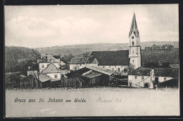 AK St. Johann Am Walde, Ortsansicht Mit Der Kirche  - Sonstige & Ohne Zuordnung