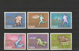 Yemen Kingdom 1965 Olympic Games Tokyo, Football Soccer, Equestrian, Athletics, Judo, Wrestling Set Of 6 Imperf.MNH - Verano 1964: Tokio