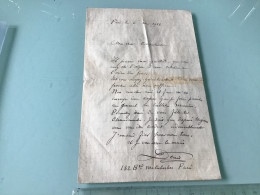 Ancienne Correspondance Du 6 Mai 1916. Citation à L’ordre Du Jour. - Manuscritos