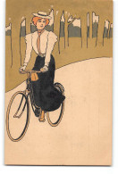 CPA  Art Nouveau La Ballade En Vélo - Viennoise - Jugendstil - Ohne Zuordnung
