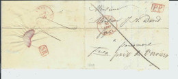 Lettre De HASSELT Du 25 Août 1841 à FRANCOMONT Près De VERVIERS Franco + P.P. + SR Encadrés - 1830-1849 (Independent Belgium)