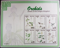 Bhutan 2002, Orchids, MNH S/S - Bhoutan