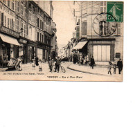 55 VERDUN Rue Et Place Marcel , Façade Commerce , édition Au Petit Parsien Paul Garrot , Façade Chemiserie - Verdun