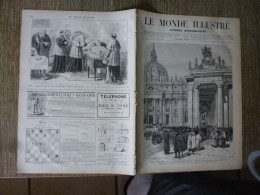 Le Monde Illustré Février 1878 Mort De Pie IX Vue Générale Du Vatican Madrid Course De Taureaux - Revues Anciennes - Avant 1900