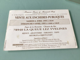 LA QUEUE LEZ YVELINES. Vente Aux Enchères Publiques 1995 - Sonstige & Ohne Zuordnung