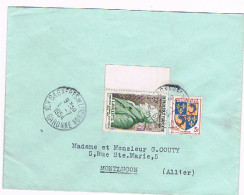 31 BAGNERES De LUCHON Cachet Manuel 1/7/1954  S/ YT 969 & 954 (La Valette Et Dauphiné)   206 - Briefe U. Dokumente