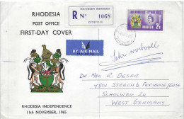 Postzegels > Europa > Groot-Brittannië Rhodesië (...-1980) > Rhodesië (1964-1980) Aangetekende Brief (17889) - Rhodésie (1964-1980)