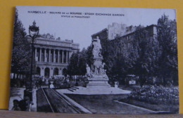 (MAR3) MARSIGLIA - MARSEILLE SQUARE DE LA BOURSE - STOCK EXCHANGE GARDEN  - STATUE DE PIERRE PUGET - NON VIAGGIATA - Sonstige Sehenswürdigkeiten