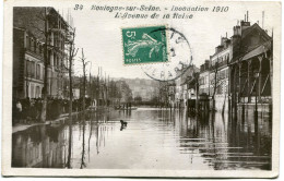BOULOGNE Sur SEINE - INONDATION 1910 - L'AVENUE De La REINE - - Boulogne Billancourt