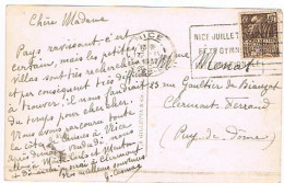 06 NICE Flamme Flier 7/4/1932 "Nice Juillet 1932 Fête Gymnique Internationale" S/ CP Promenade Des Anglais  207 - Oblitérations Mécaniques (flammes)