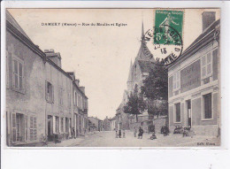 DAMERY: Rue Du Moulin Et église - Très Bon état - Sonstige & Ohne Zuordnung