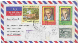 Postzegels > Azië > Pakistan > Aangtekende Brief Met 4 Postzegels (17892) - Pakistan