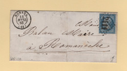 Monsol - 68 - Rhone - 1863 - GC 2411 - Sans Correspondance - 1849-1876: Période Classique