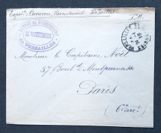 Cachet BUREAU DE RECRUTEMENT DE VERSAILLES Sur Enveloppe Franchise Militaire Du 24-1-1915 - WW I