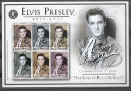 BHUTAN, 2003,   The 25th Anniversary Of The Death Of Elvis Presley, Entertainer, 1935-1977,  SS,  MNH, (**) - Bhoutan