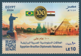 Egypt - 2024 - ( 100th Anniv. Of Egyptian-Brazilian Diplomatic Relations ) - MNH - Gemeinschaftsausgaben