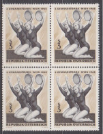 1965 , Mi 1191 (1) -  4er Block Postfrisch - Gymnaestrada Wien - Unused Stamps
