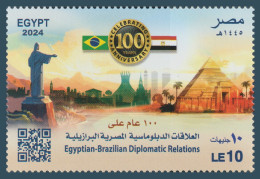 Egypt - 2024 - ( 100th Anniv. Of Egyptian-Brazilian Diplomatic Relations ) - MNH - Unused Stamps