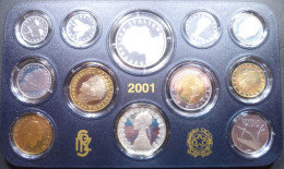 Italia - Serie Zecca Proof 2001 - 12 Valori - KM# PS18 - Gig# S.28/P - Mint Sets & Proof Sets