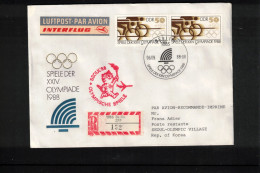 Germany DDR 1988 Olympic Games Seoul-Interflug Special Flight Berlin-Seoul To Olympic Games - Zomer 1988: Seoel