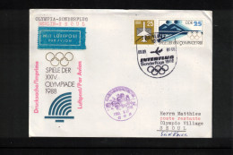 Germany DDR 1988 Olympic Games Seoul-Interflug Special Flight Berlin-Seoul To Olympic Games - Zomer 1988: Seoel