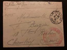 LETTRE OBL.31-1 15 AIX LES BAINS (73) HOPITAL AUXILIAIRE HOTEL GRAND CERCLE AIX LES BAINS + EXP: C VILLANDRY - Guerra Del 1914-18