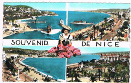 06 NICE Multivues Moderne En 4 Parties Avec Niçoise En Costume Régional   212 - Multi-vues, Vues Panoramiques